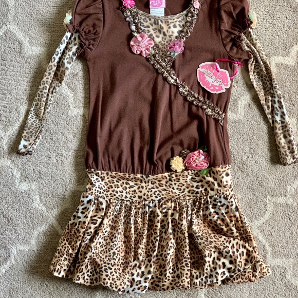 NWT Lipstik Girls Leopard Print Dress - Picture 1 of 2